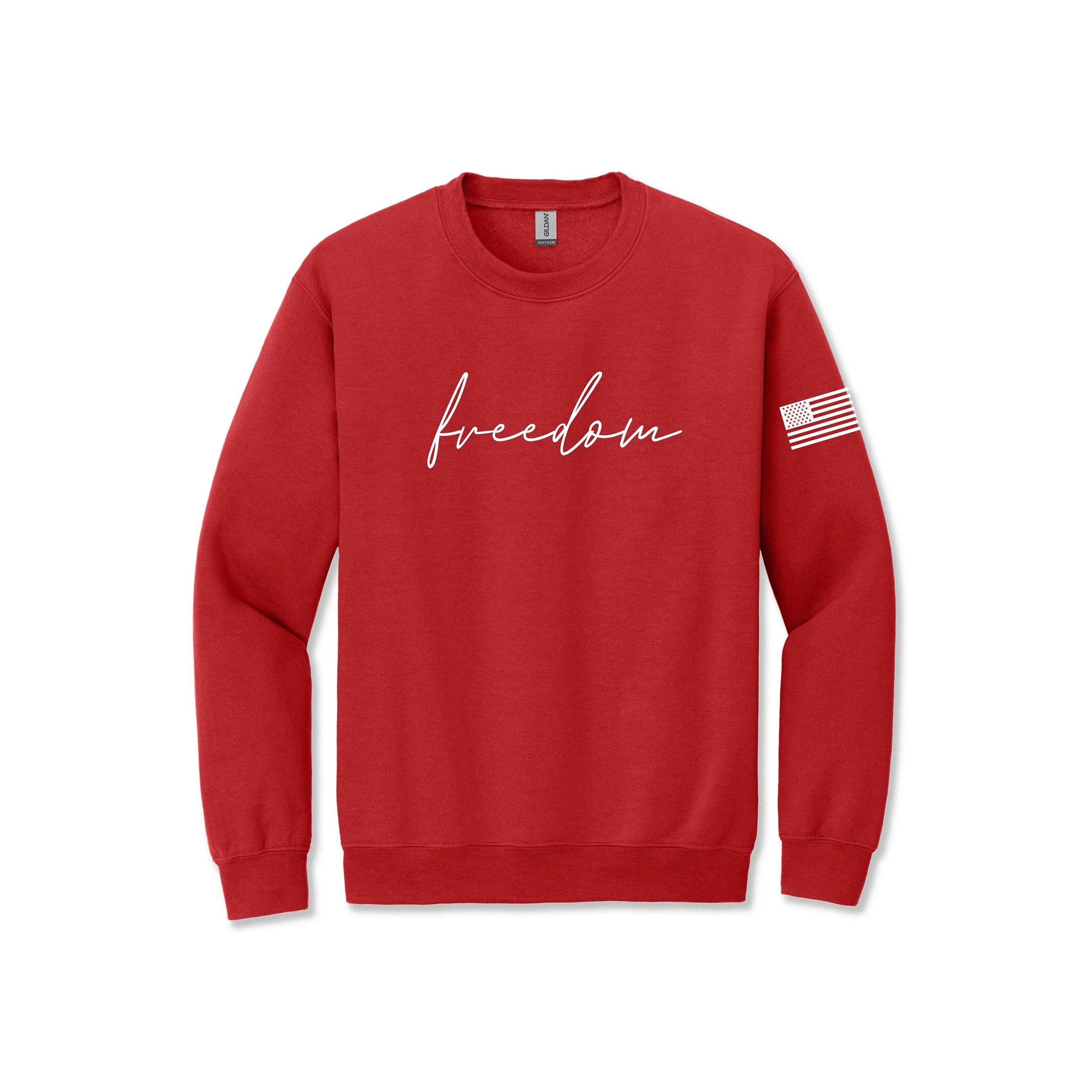 Great American Shirt Company - Freedom Crewneck Sweatshirt in Red Color