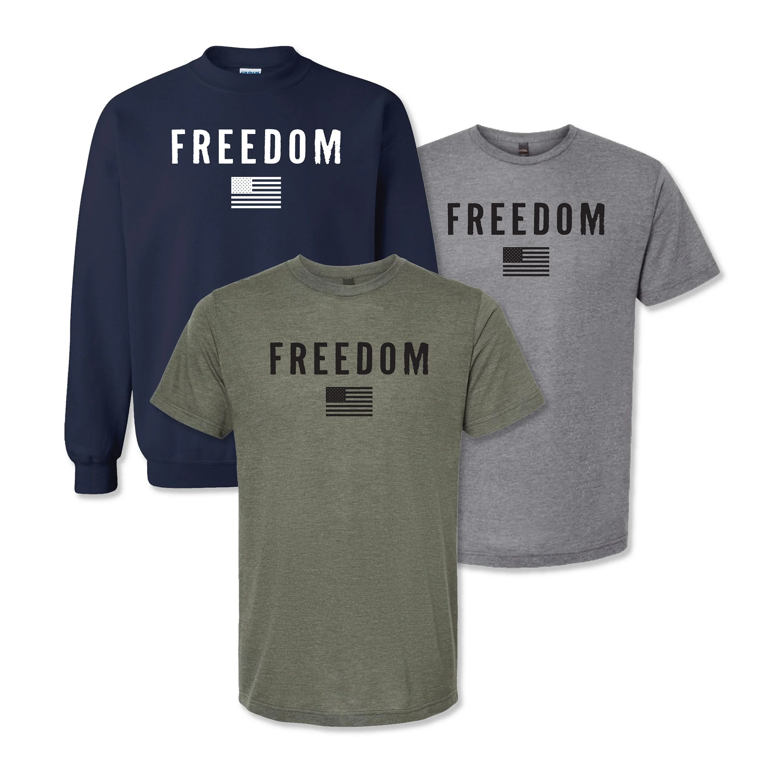 Great American Shirt Co. - Image of Freedom Gear Men’s Shirts and Crewneck Sweatshirts