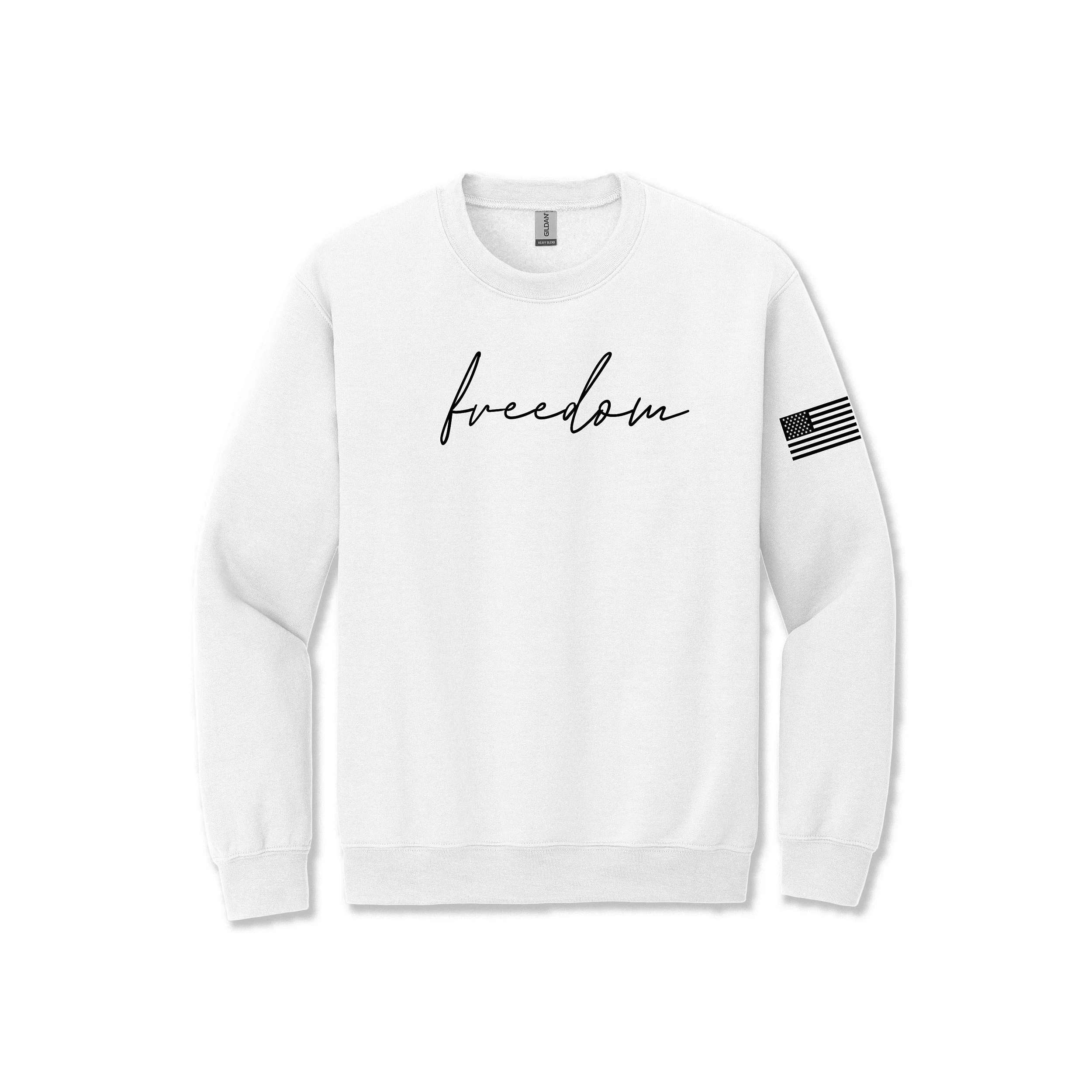 Great American Shirt Company - Freedom Crewneck Sweatshirt in White Color
