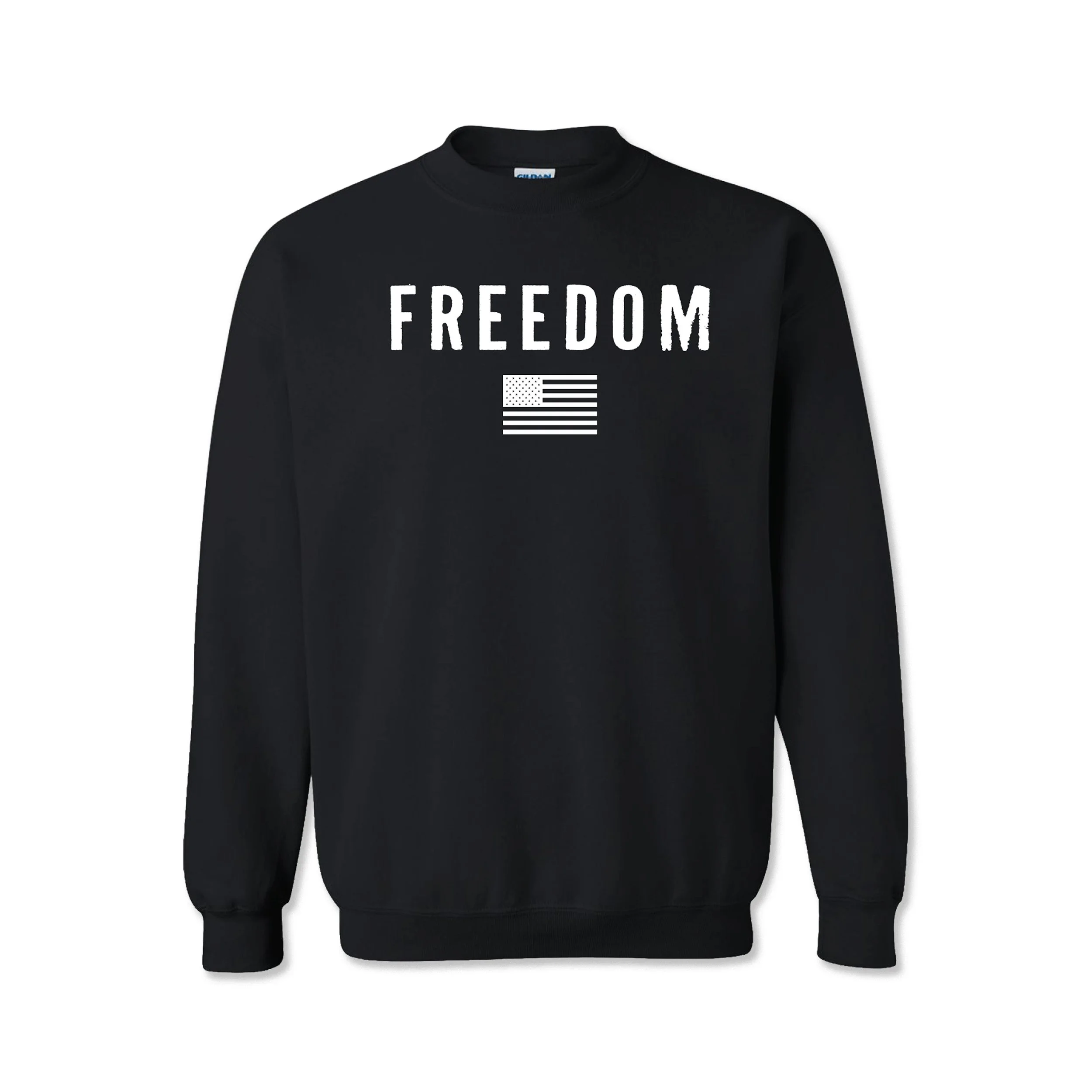 Great American Shirt Company - Freedom Men’s Crewneck Sweatshirt in Black Color