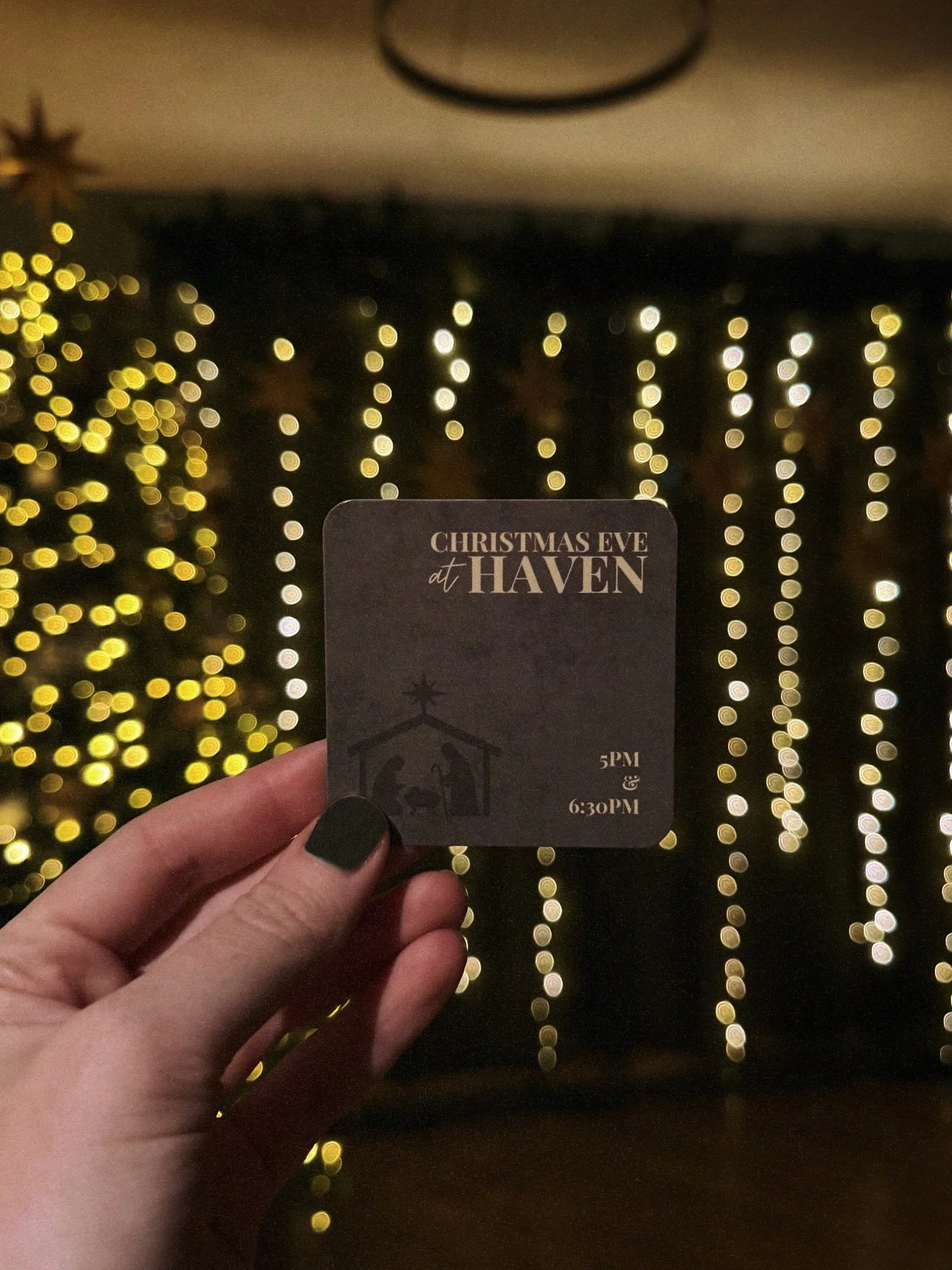 We are so excited to have 2 Christmas Eve candlelight gatherings this year! We will see you tomorrow night at 5pm and 6:30pm🕯️

Haven Kids will be available for nursery - kindergarten.

Haven Bible Church | 3525 E 57th Ave