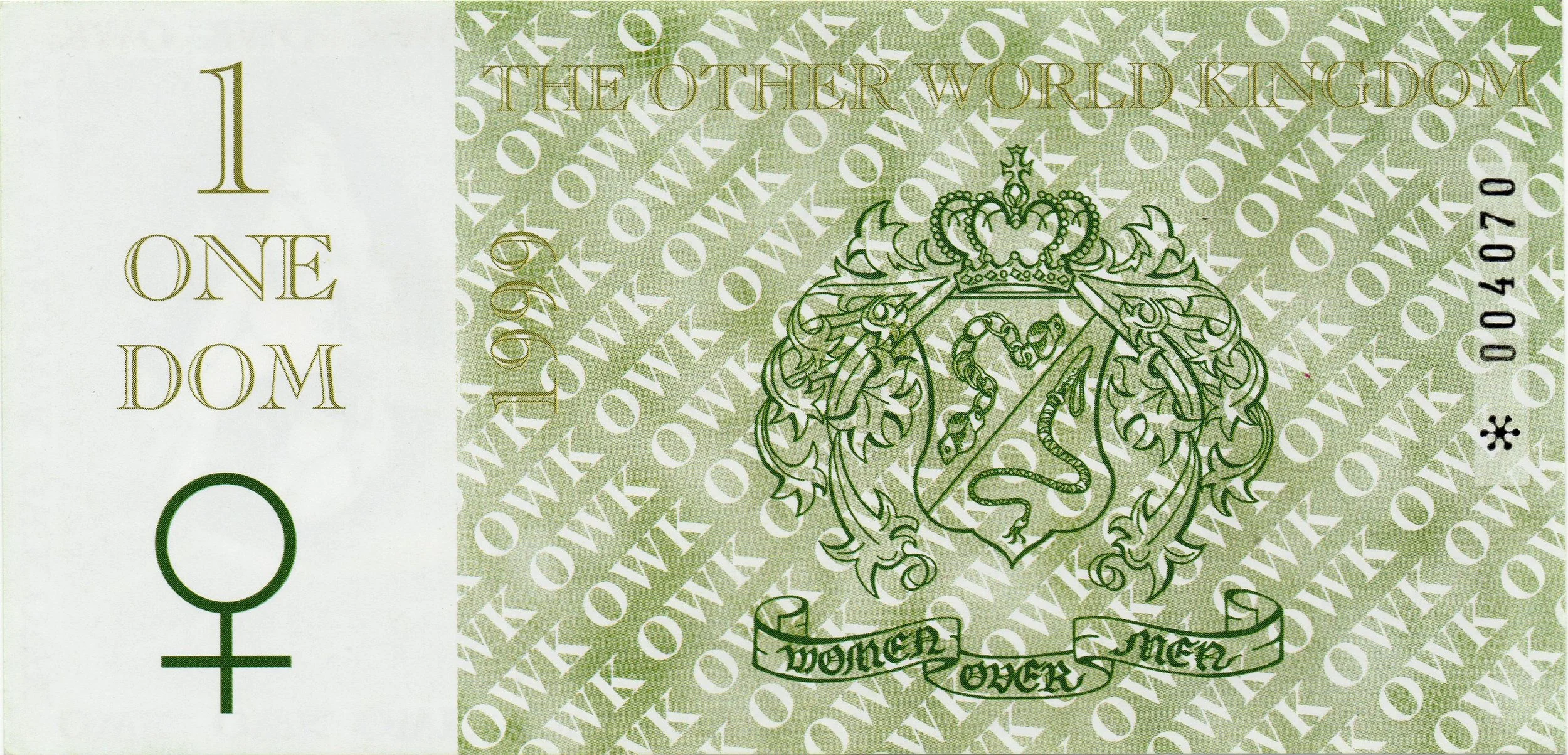 1 Dom, OWK Currency (side 2)
