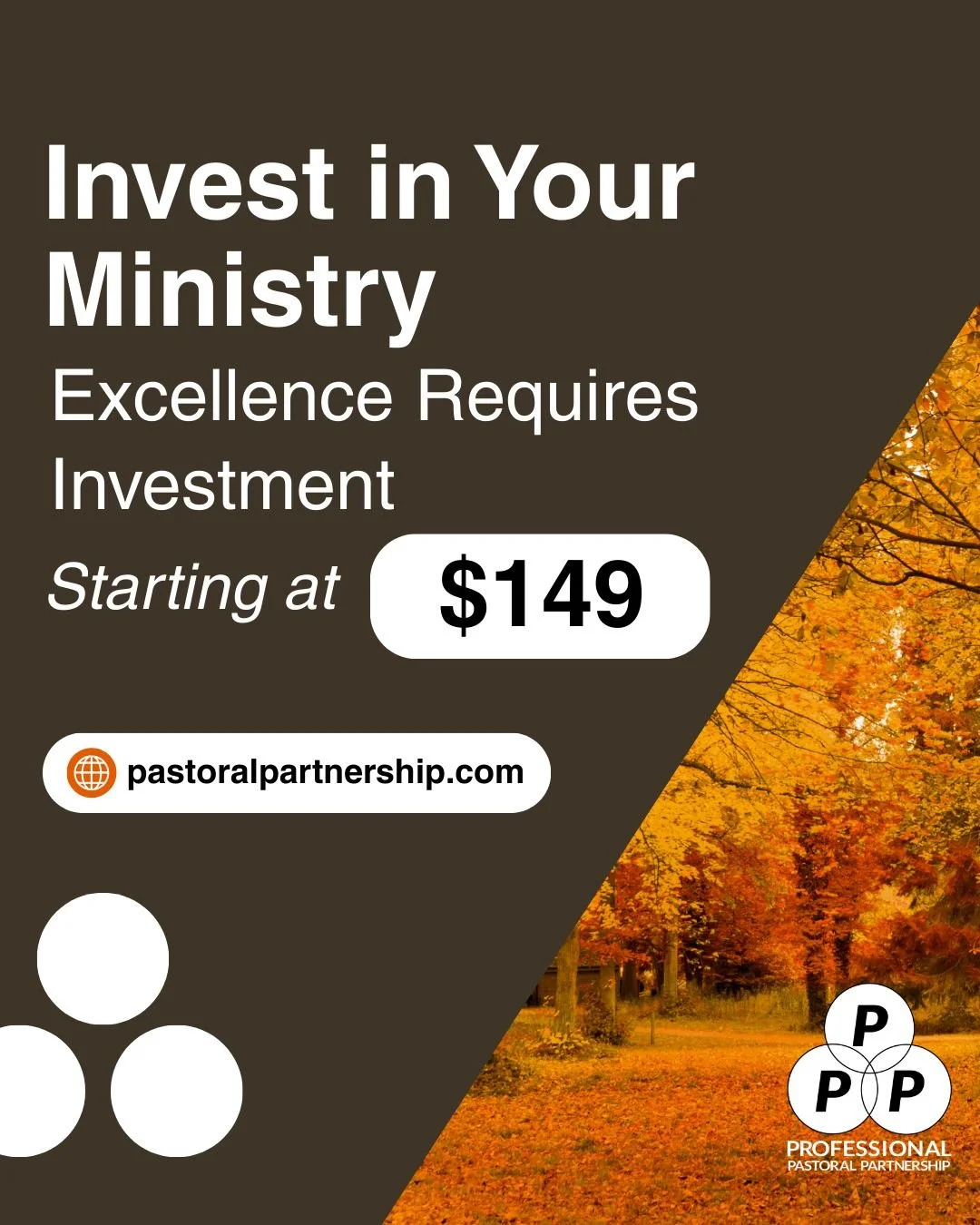 &quot;Every successful ministry requires intentional investment in people, programs, and most importantly, in leadership development. 📈 When you invest in your own growth through Professional Pastoral Partnership, you're investing in everyone your m