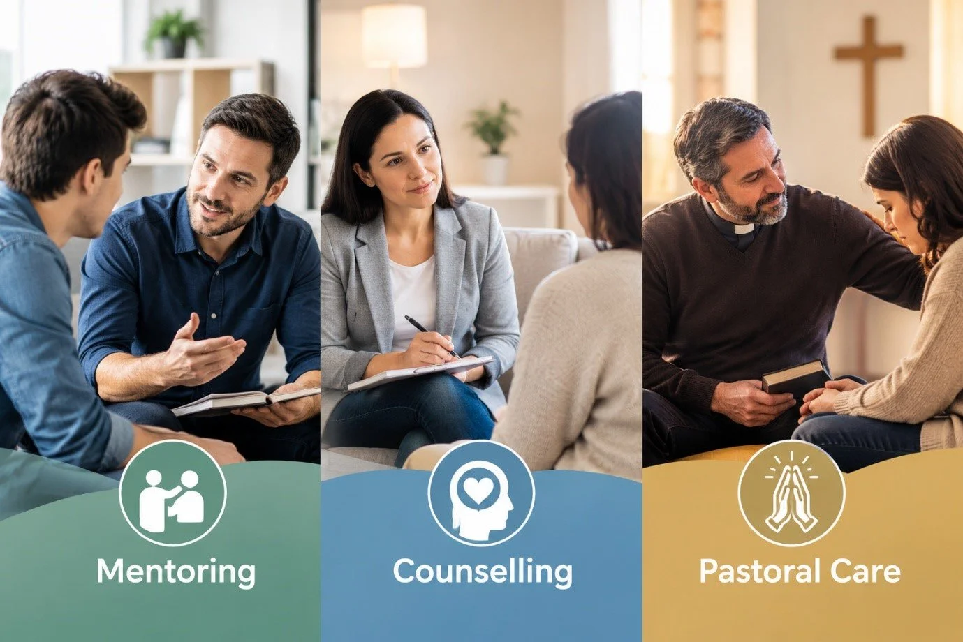 Mentoring vs Professional Counselling vs Pastoral Care: What's the Difference?