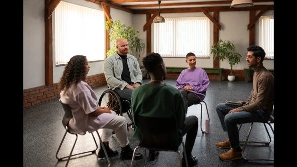Pastoral peer support group meeting