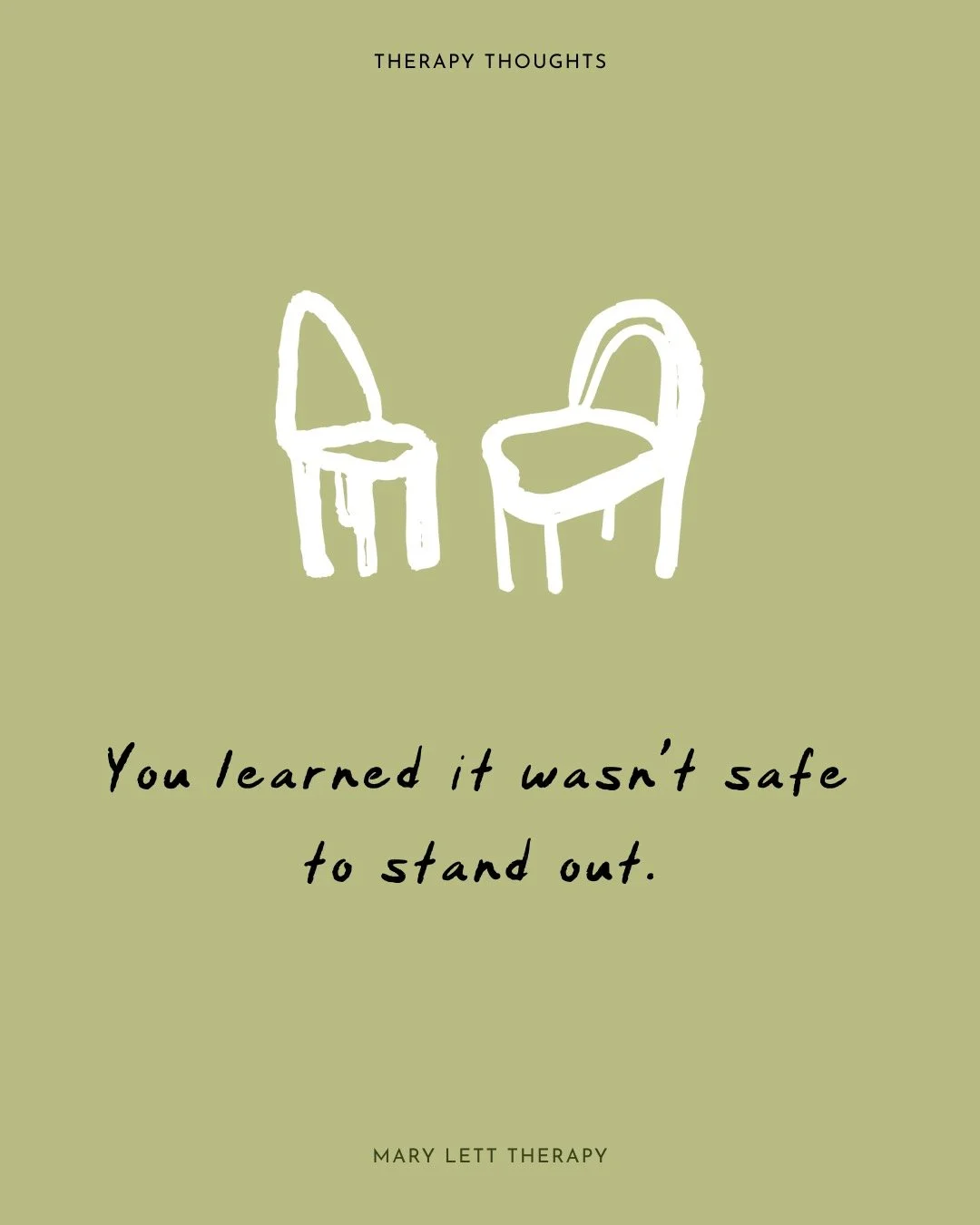 What if it's not as dangerous to be seen as it used to be?
