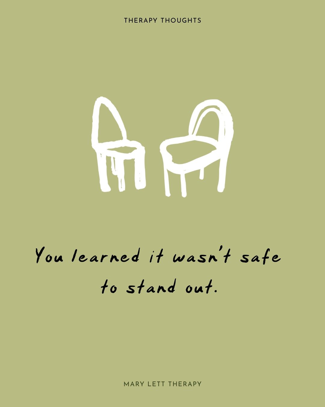 What if it's not as dangerous to be seen as it used to be?