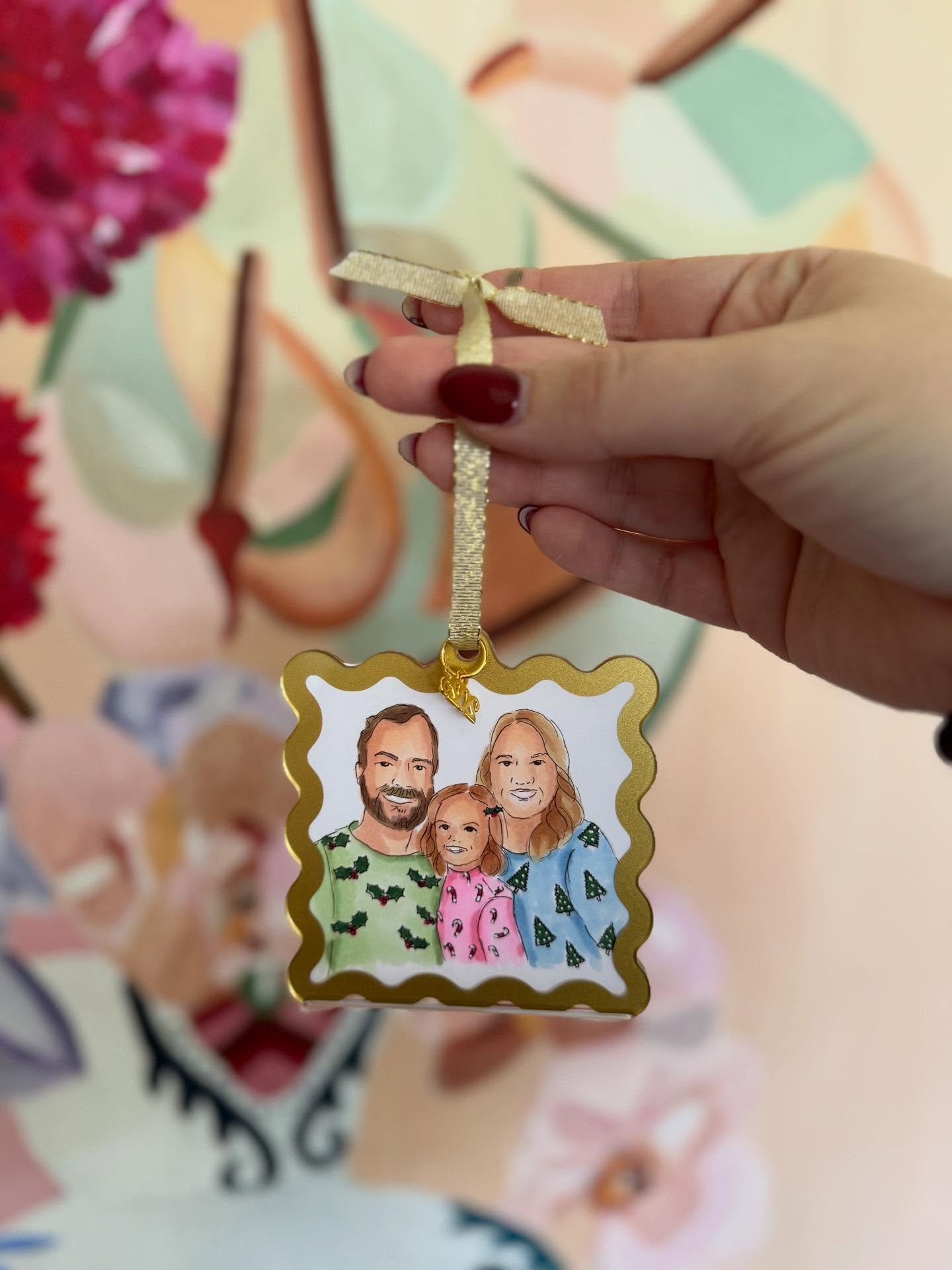 A little piece of Christmas magic for your tree 🎄✨ Hand-illustrated keepsake ornaments are officially LIVE! 

See link in bio to order and then send me a DM/email with the photo to be drawn!