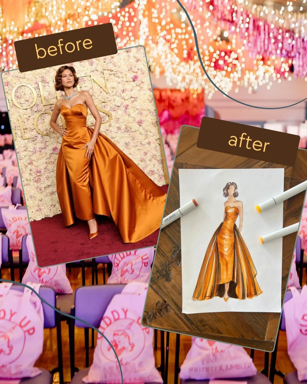 A year ago, I started illustrating red carpet gowns &ldquo;just for fun&rdquo;&hellip;
Now it&rsquo;s become one of my favourite creative rituals during awards season 🤍

There&rsquo;s something magical about turning real-life couture into illustrate