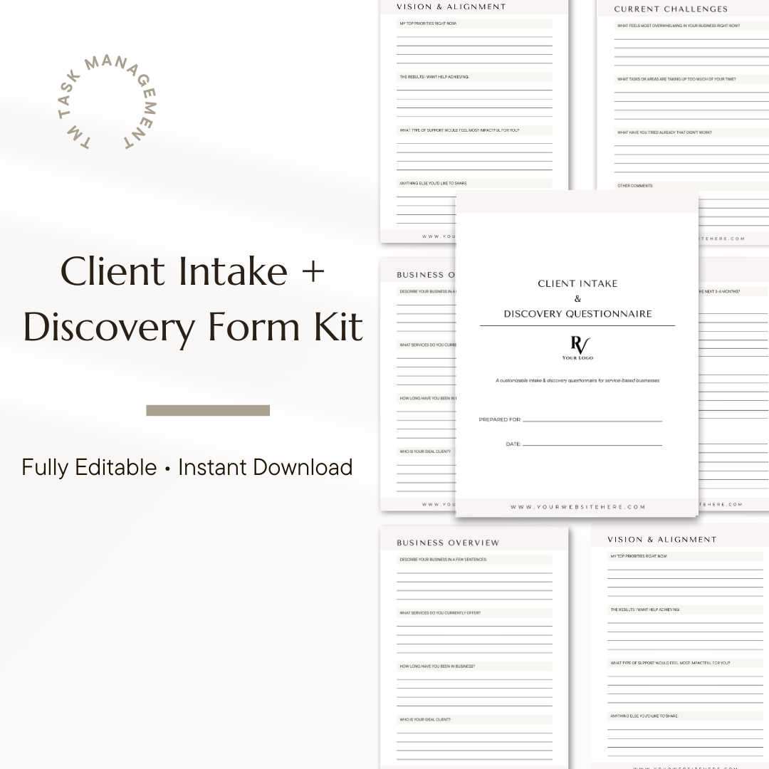 Client Intake & Discovery Form Template - Cana Template