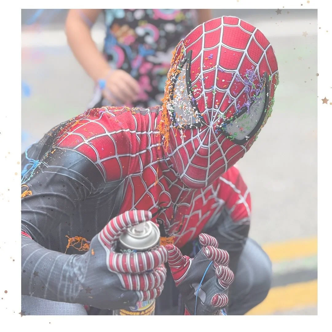 We had the best time at the front street block party with our buddy, spider boy! Have a block party coming up? we would love for @dashofduststudio to sprinkle some magic on your adventure! 🕸️🕷️❤️

#spiderman #marvel #blockparty #chicagosuburbs #dow