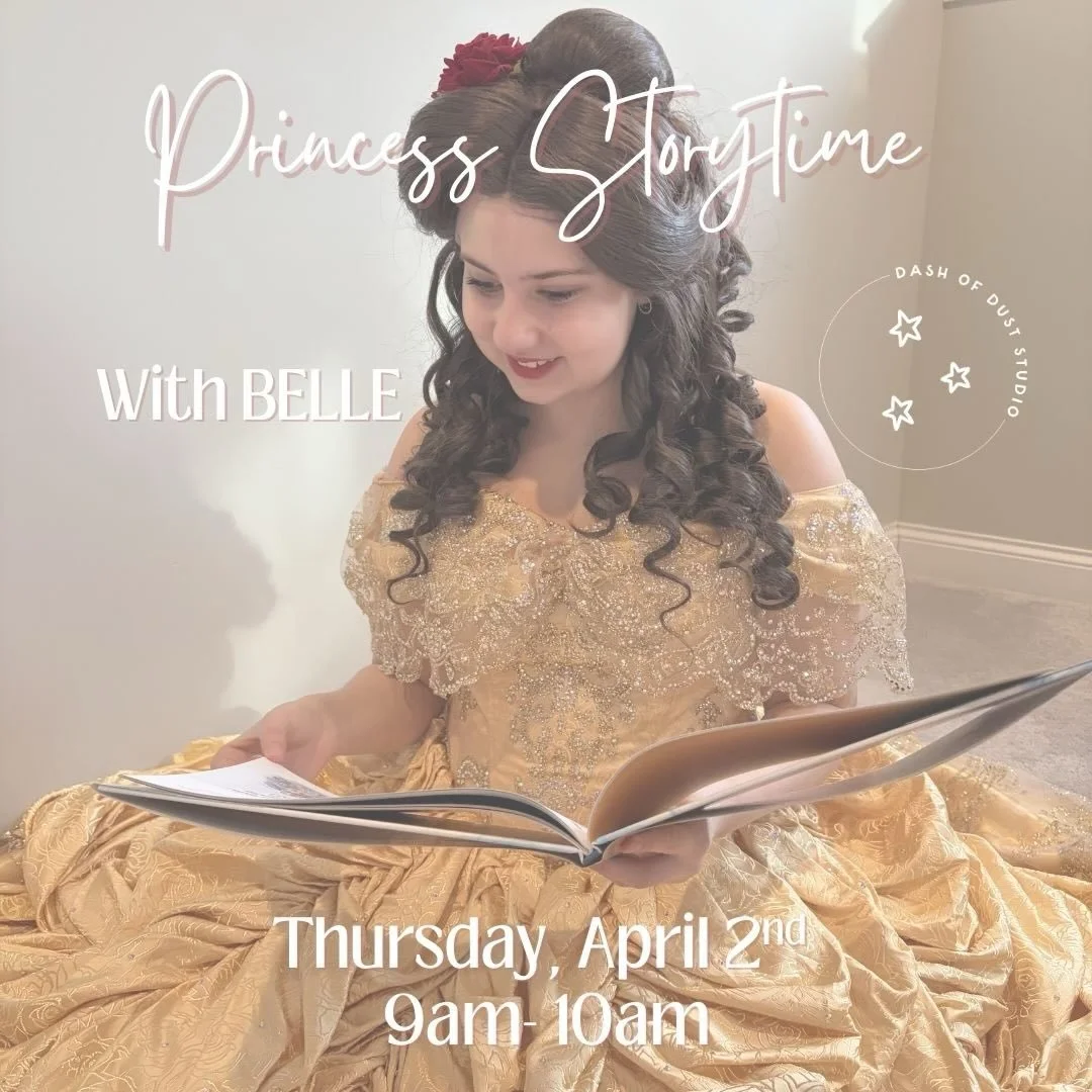 ✨👑✨ SPRING BREAK PRINCESS STORY HOUR ✨👑

Staying in town for spring break? Make it MAGICAL! 💖

Join us at Dash of Dust Studio for a royal celebration your little ones will never forget! Our very own Beauty Princess is stepping straight out of a fa