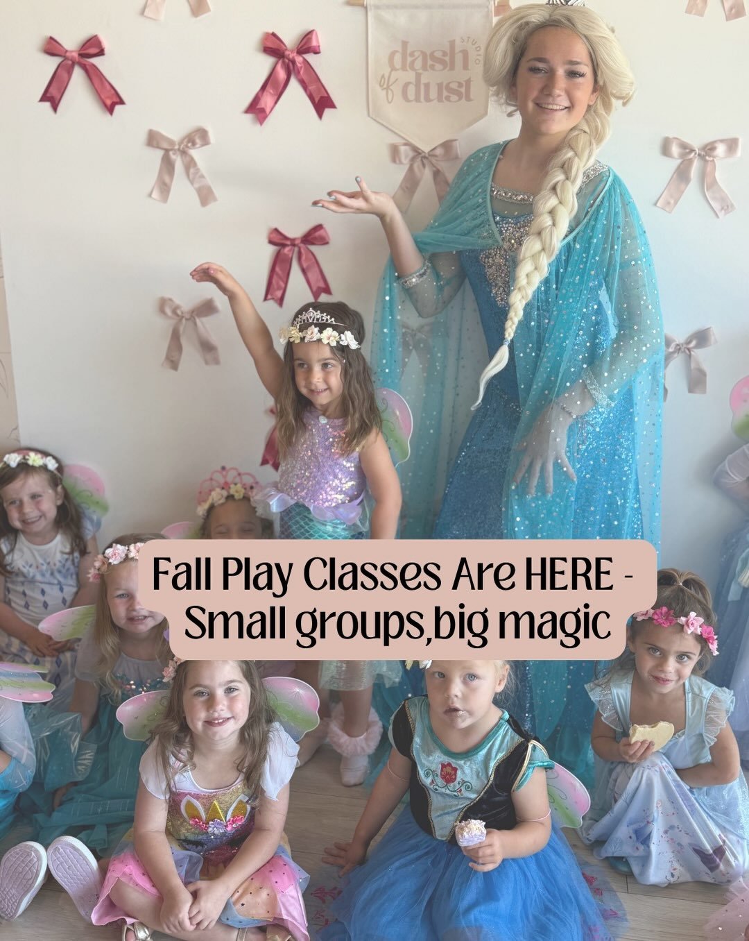 Fall Play Classes Are HERE ✨

Small groups, big magic for potty-trained 3-5 year olds.

This is 2.5 hours you DON&rsquo;T have to clean up &mdash; crafts + music + block play + all the dress-up your kid could want.

You get a break. They get confiden