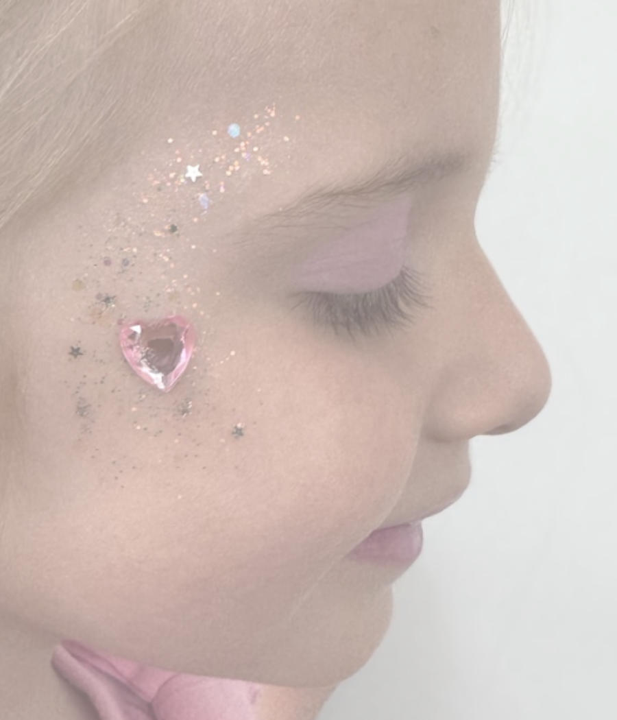 Glitter tattoos adding sparkle to princess transformations – Downers Grove children's Glow Up