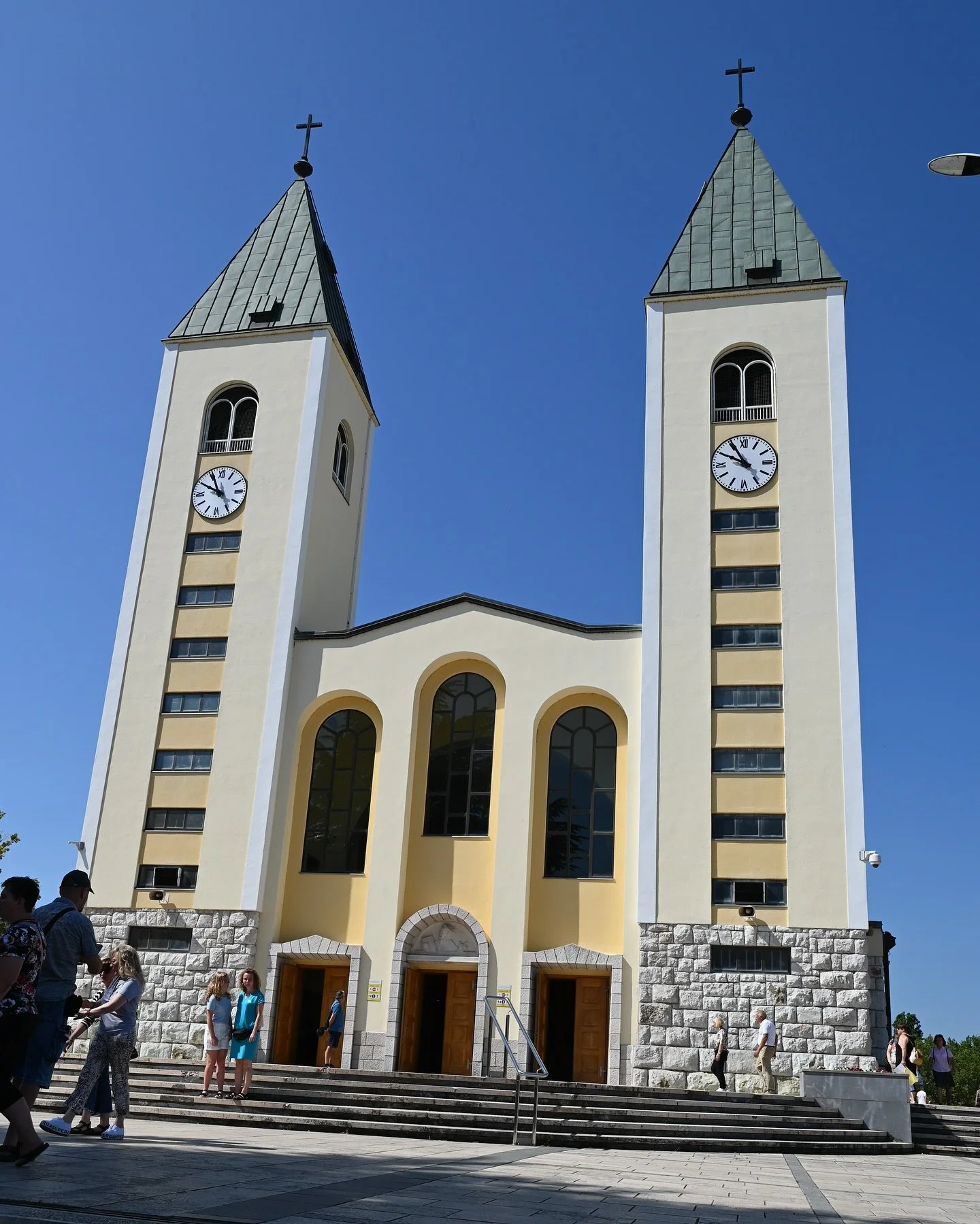 The Church of St. James the Greater and the Sanctuary of Our Lady Queen of Peace, Međugorje. The Karađoz bey Mosque and cemetery and the Mostar Peace Bell Tower, Mostar. #photography #bosnia #herzegovina #mostar
