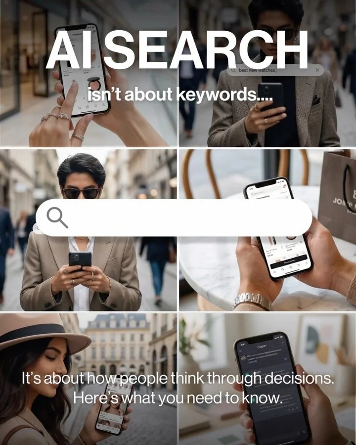 AI search isn&rsquo;t about keywords but instead about how people make sense of a problem, weigh trade offs and build confidence in a decision.

If your content only works when someone already knows what to search for, it&rsquo;s probably missing the