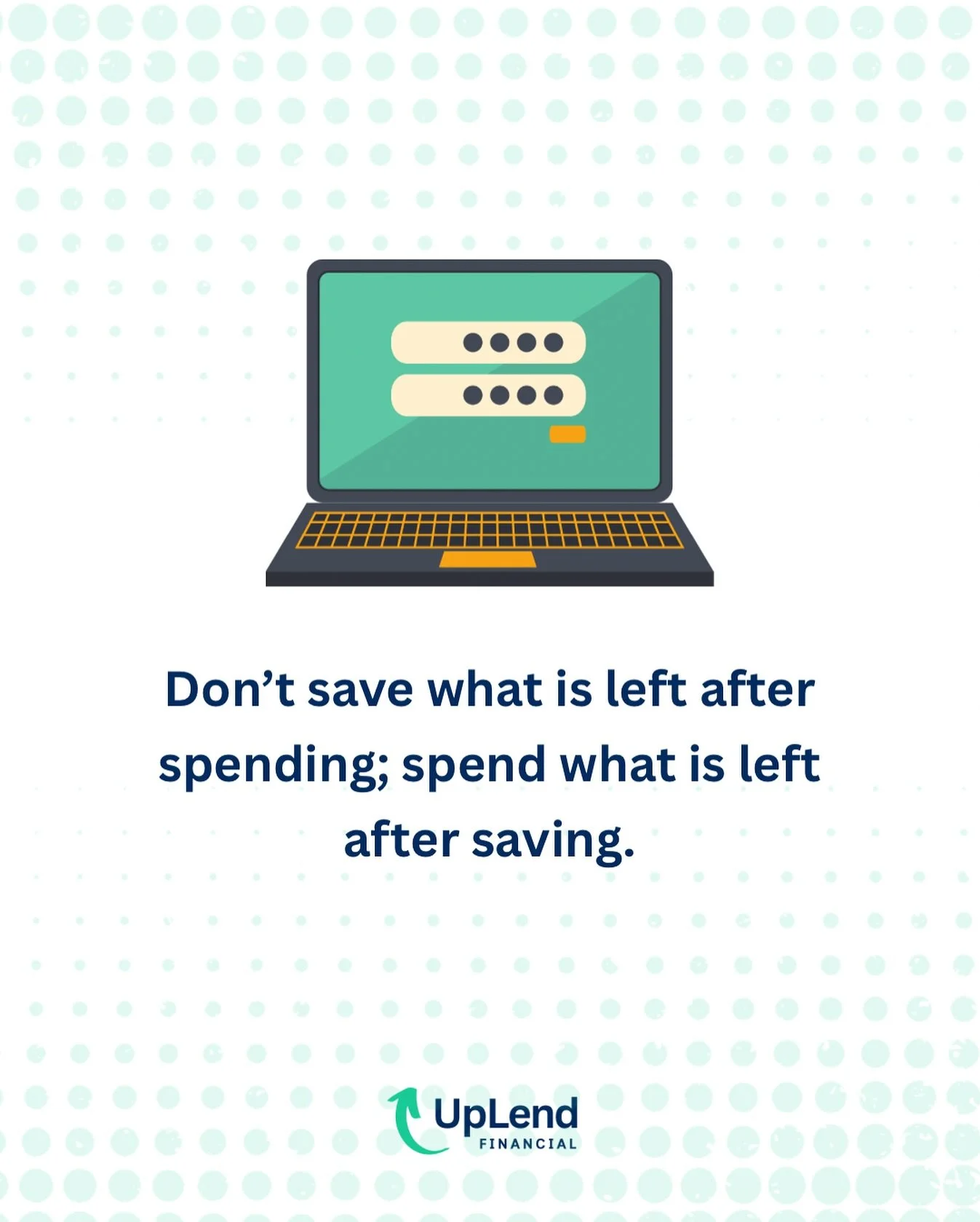 Smart money tip: Always pay yourself first.
Saving before spending sets you up for long-term success, no matter how big or small the amount.
✨ Build the habit today, your future self will thank you.
#MoneyMindset #FinancialFreedom #UpLendFinancial