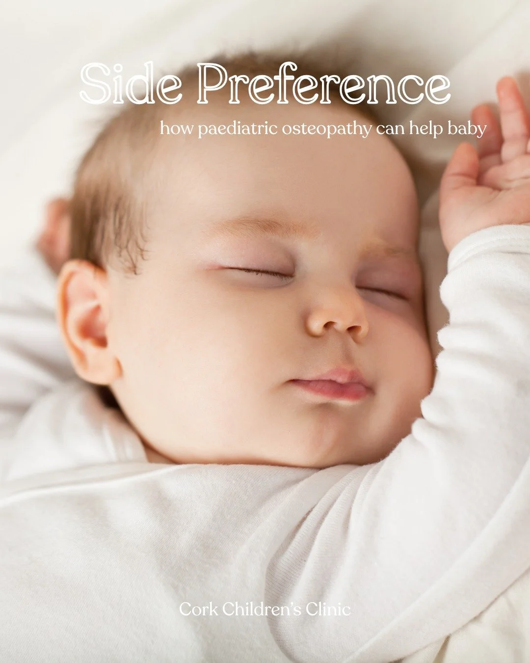 Does your baby have a side preference?
Do they look or turn to one side more than the other?

Torticollis a condition where the neck muscles on one side are tighter and therefore shorter than the other side. This results in baby tilting and/or turnin