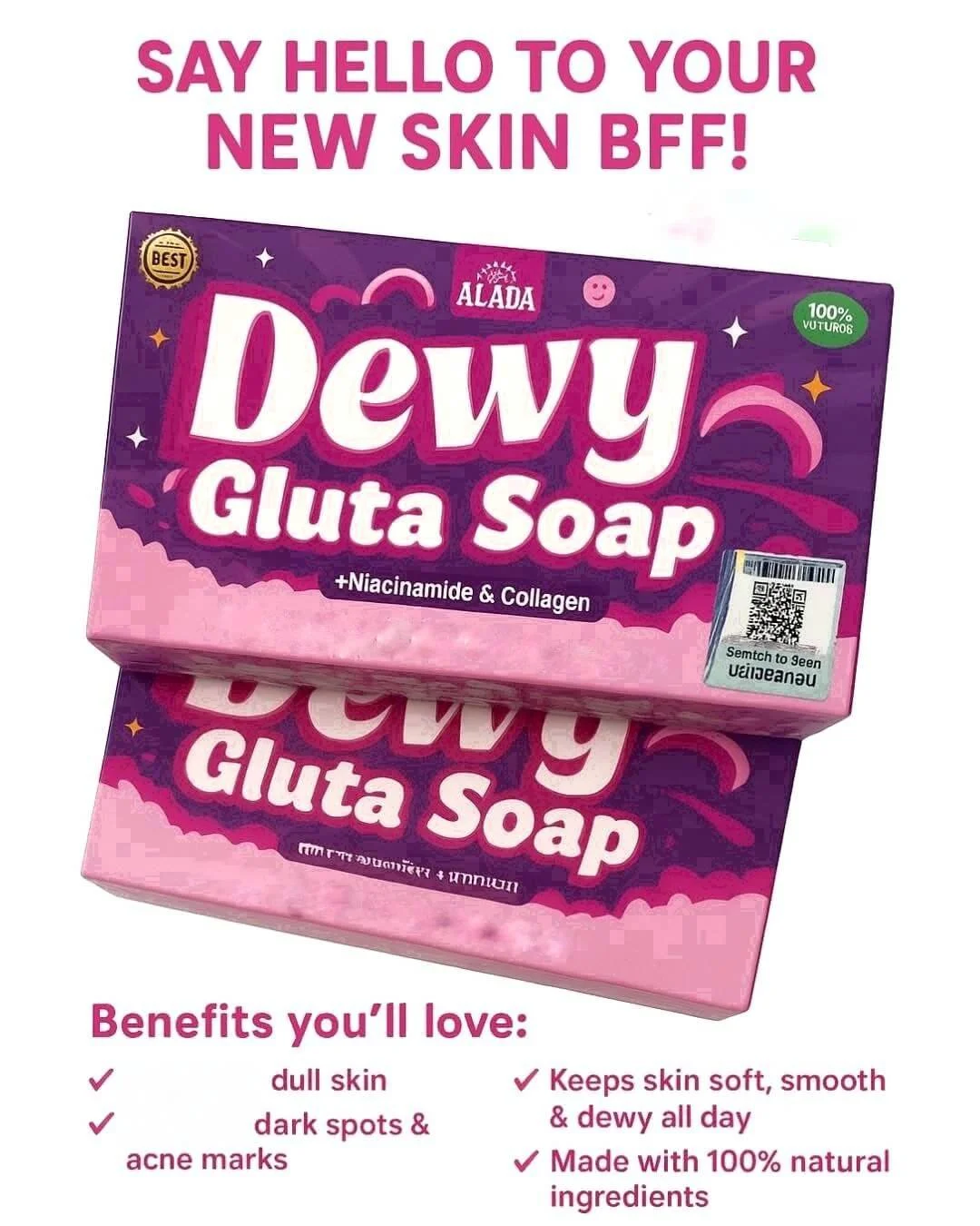 Alada Dewy Gluta Soap Niacinamide & Collagen 70g Soap — Beaute