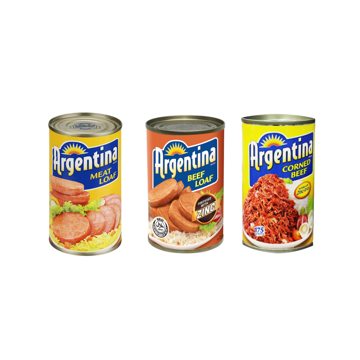 Argentina Meat Loaf, Beef Loaf and Corned Beef Bundle 3 Cans x170g