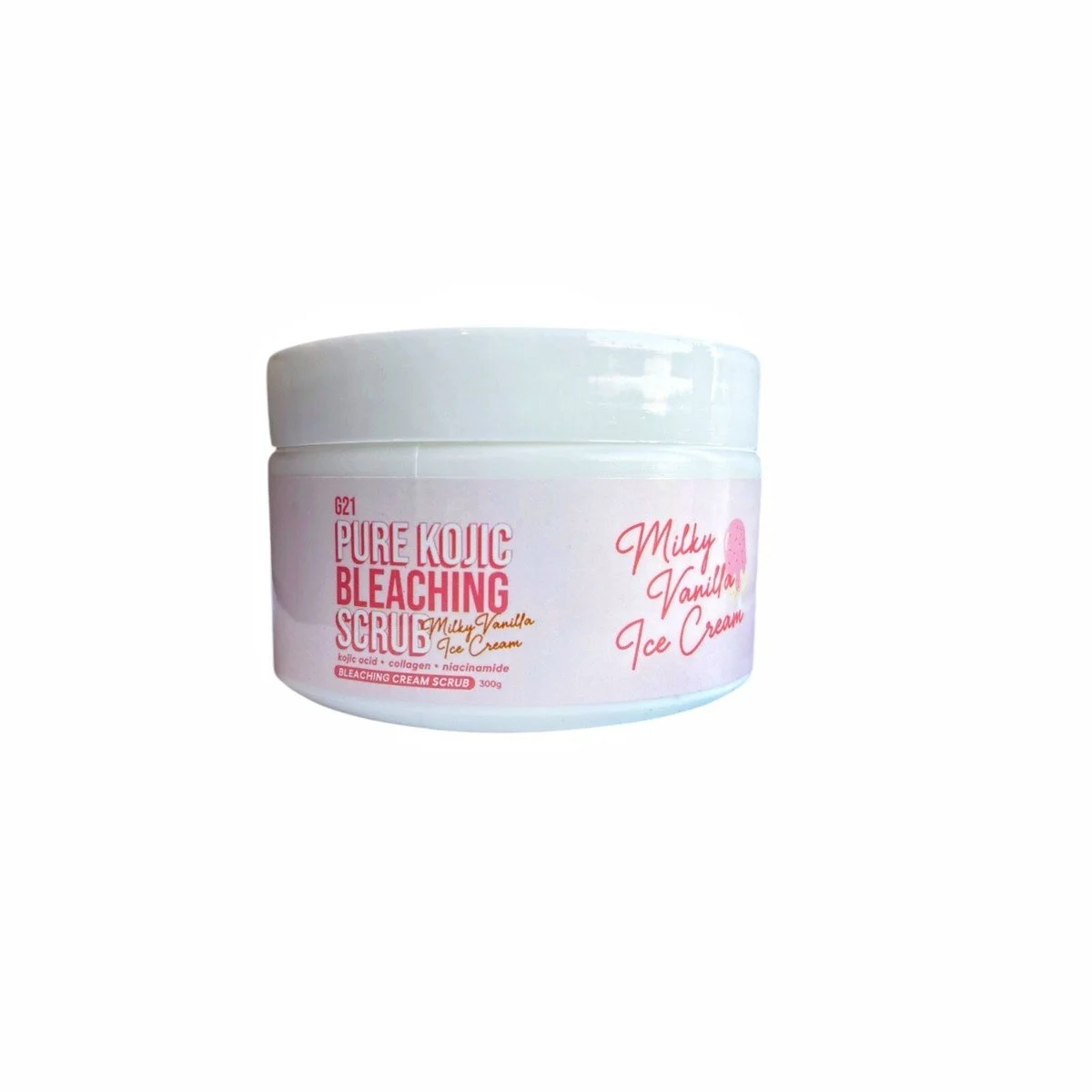 G21 KOJIC BLEACHING SCRUB MILKY VANILLA ICE CREAM 300G