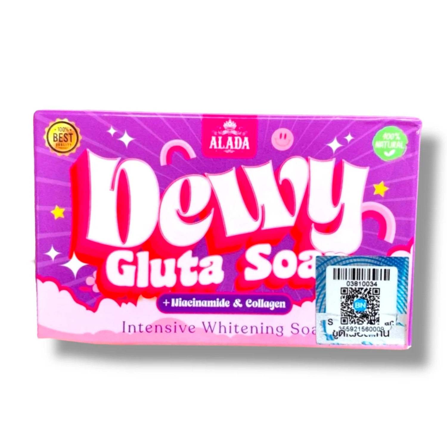 ボディローション THE ELF, SY GLOW LOTION, ALADA SOAP Alada Dewy Gluta Soap Niacinamide & Collagen 70g Soap — Beaute