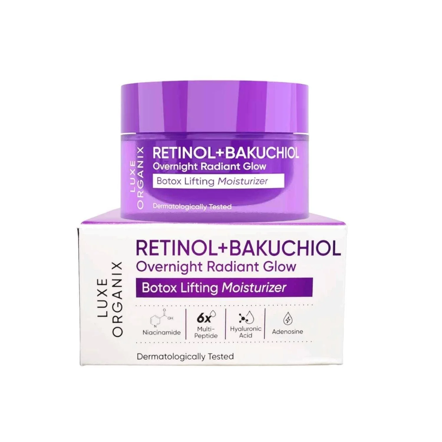 LUXE ORGANIX Retinol + Bakuchiol Overnight Radiant Glow Lifting