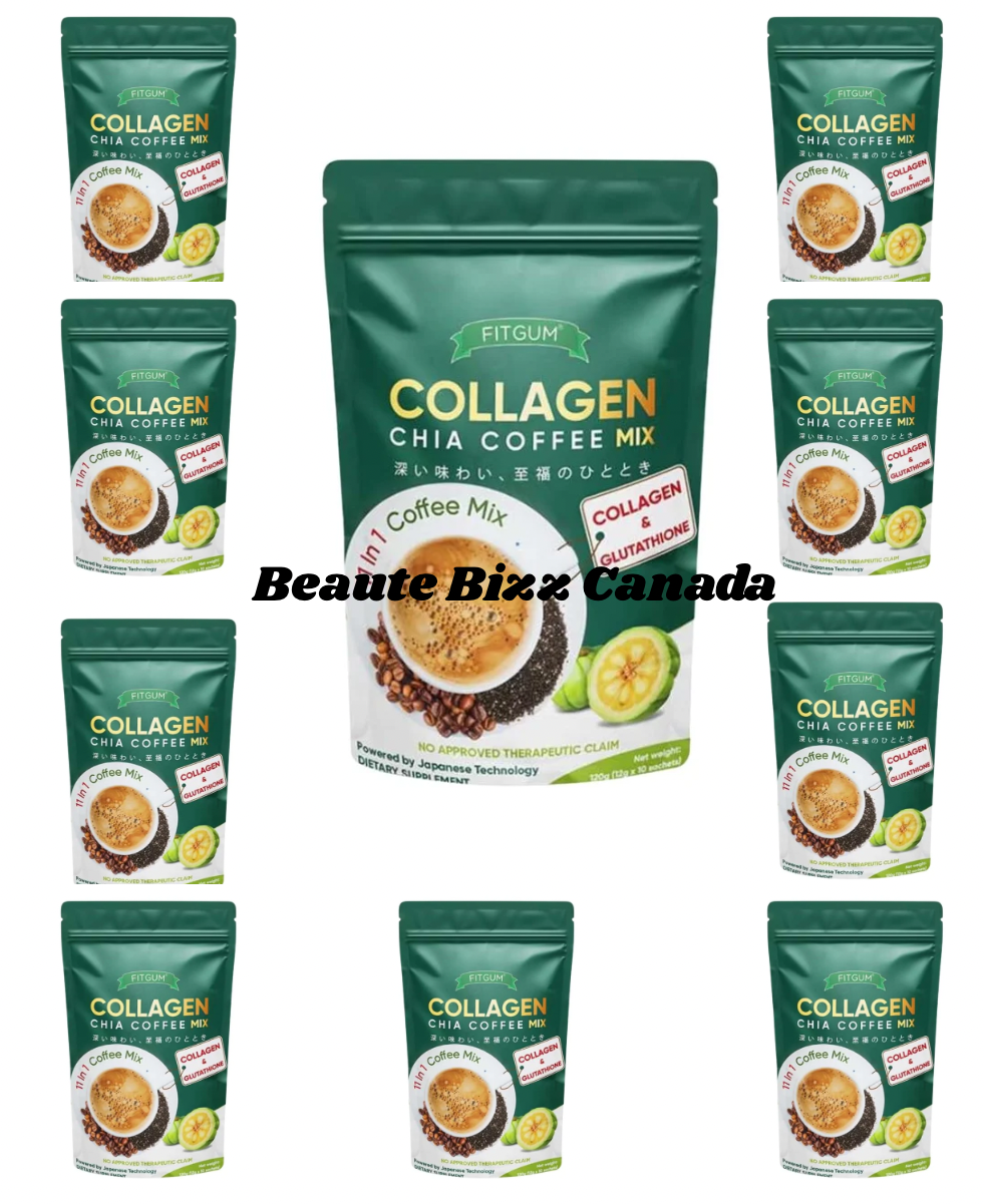 10 PACKS FITGUM COLLAGEN CHIA COFFEE (10 sachets per pack)