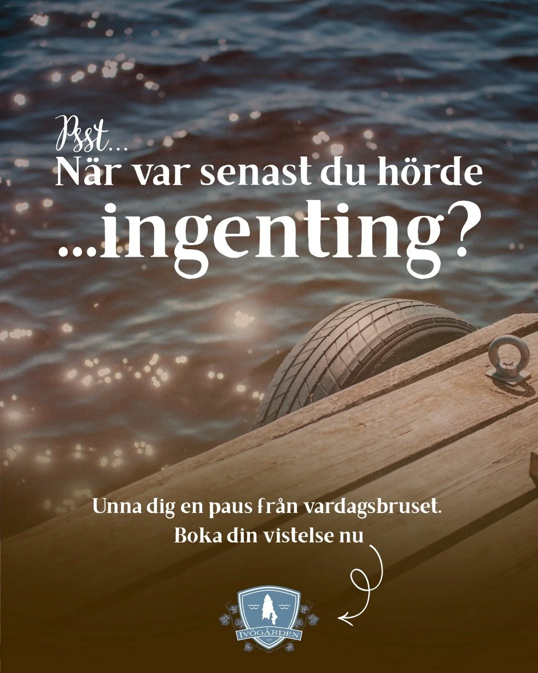 N&auml;r var senast du h&ouml;rde... ingenting? 🌾 Hos oss &auml;r vilan en central del av upplevelsen. H&auml;r finns inga m&aring;sten, inga stressiga tider att passa. Bara mjuka lakan, vindens sus i tr&auml;den och tid att ladda batterierna. Unna 