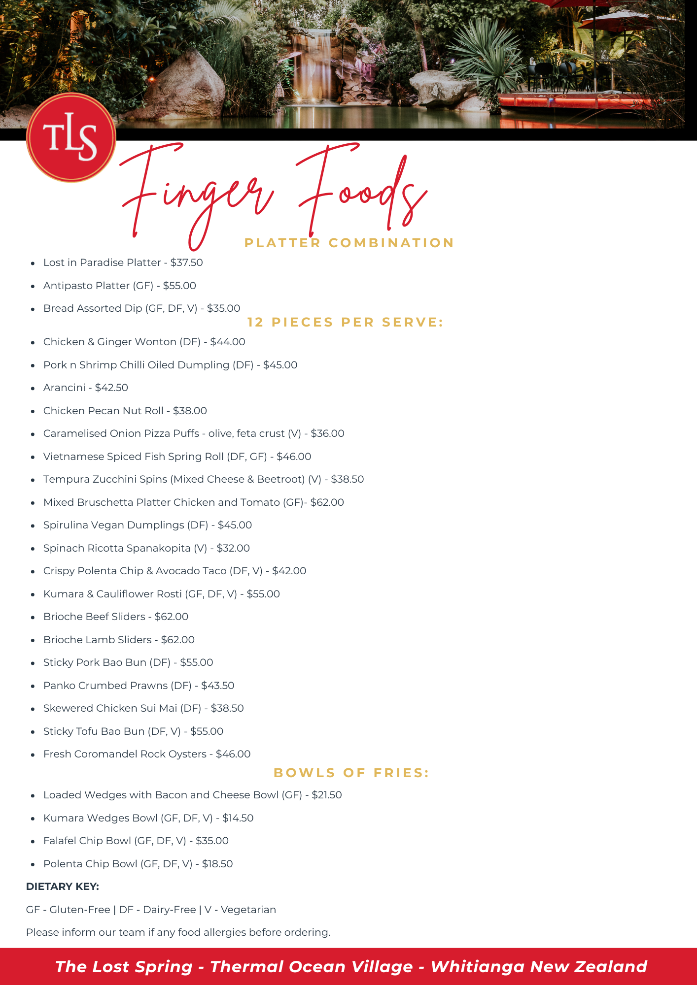 The Lost Spring Events Menu June 2026