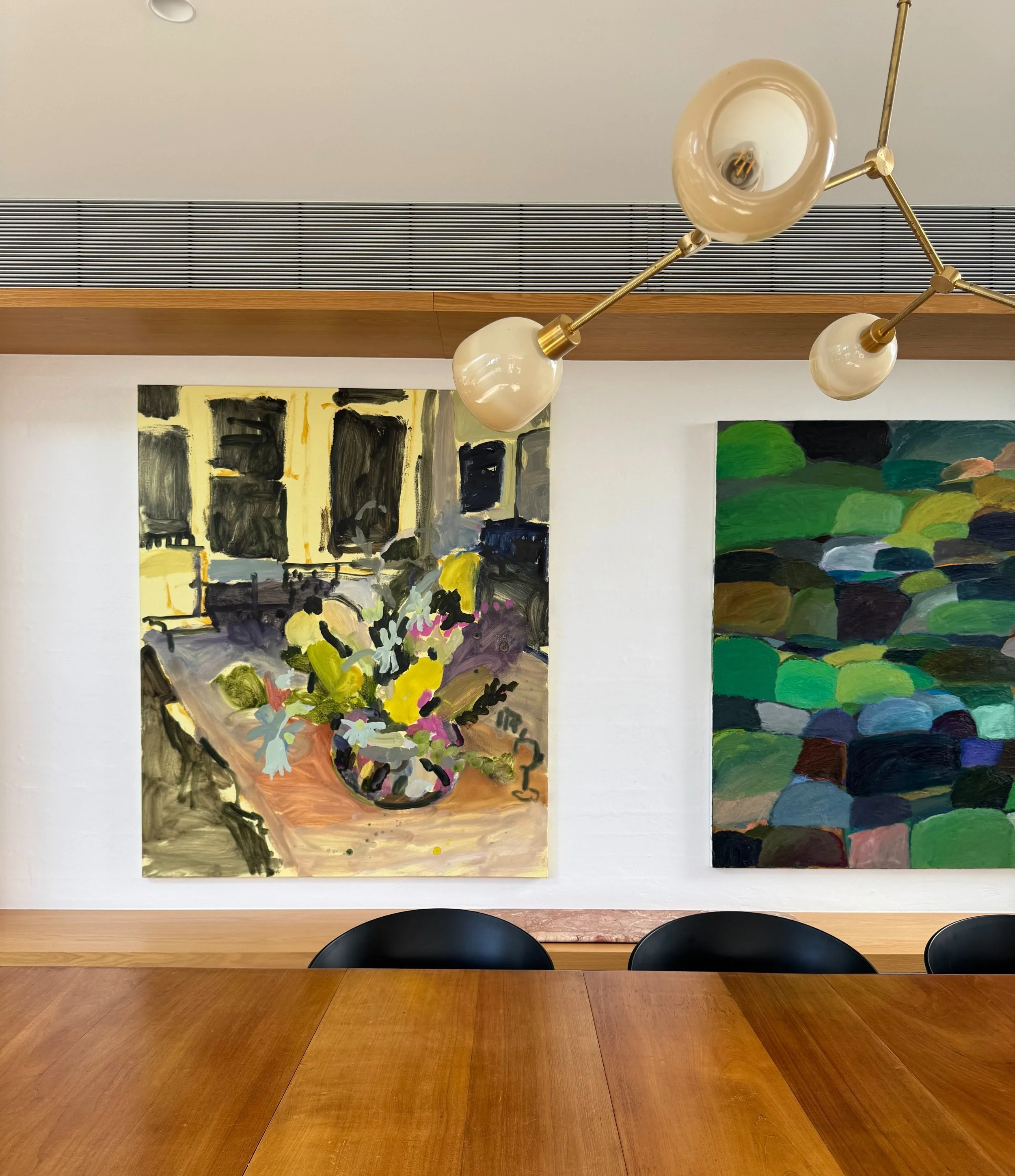 From left: Laura Jones, Last One Standing 2024, Oil on Canvas.
Andrew Hopkins, Flying Dream 2013, Oil on Canvas