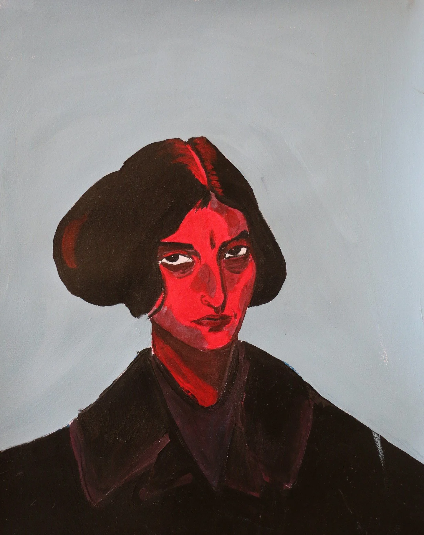 encore un portrait, acrylique sur papier 150g ! &agrave; partir d'une photo de Nassia Matsa ( @nassia_ )

#acrylicpainting #portraitpainting #nassiamatsa #portraitacrylique