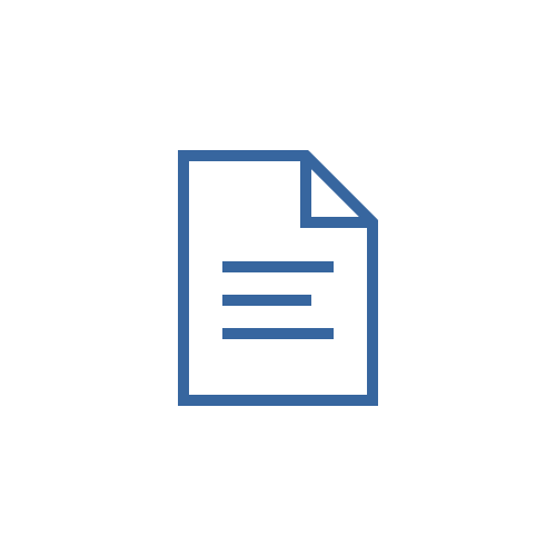 Blue document icon with lines on it