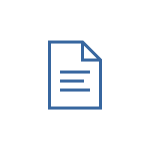 Icon of a page with horizontal lines in the center