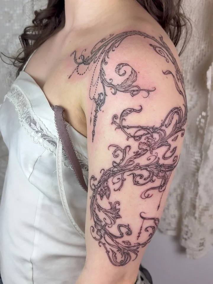 ꧁ 𝓗𝓪𝓷𝓭 𝓭𝓻𝓪𝔀𝓷 𝓫𝓸𝓽𝓪𝓷𝓲𝓬𝓪𝓵 𝓼𝓱𝓸𝓾𝓵𝓭𝓮𝓻 𝔀𝓻𝓪𝓹 𝔀𝓲𝓽𝓱 𝓭𝓻𝓲𝓹𝓹𝓲𝓷𝓰 𝓙𝓮𝔀𝓮𝓵𝓼 ꧂