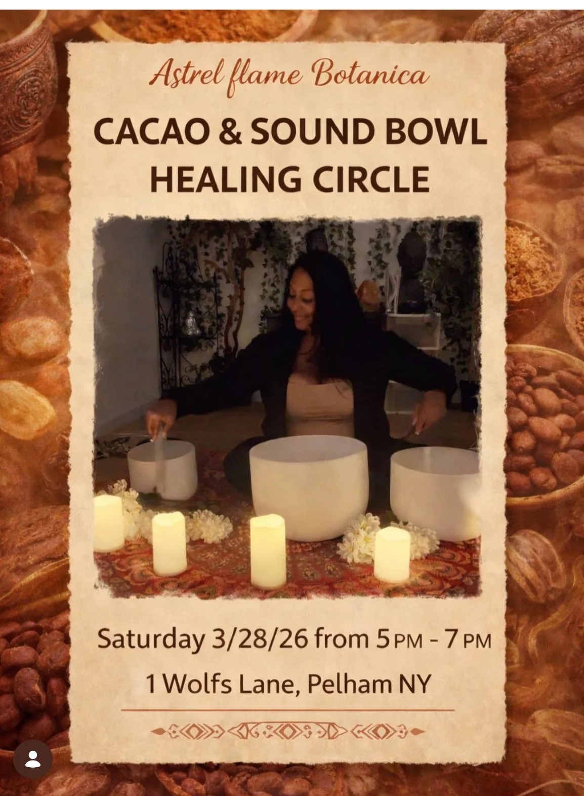 Cacao & Sound Bowl Healing Circle 