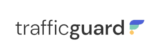 The Traffic Guard logo with stylized letter F and a colorful flag icon