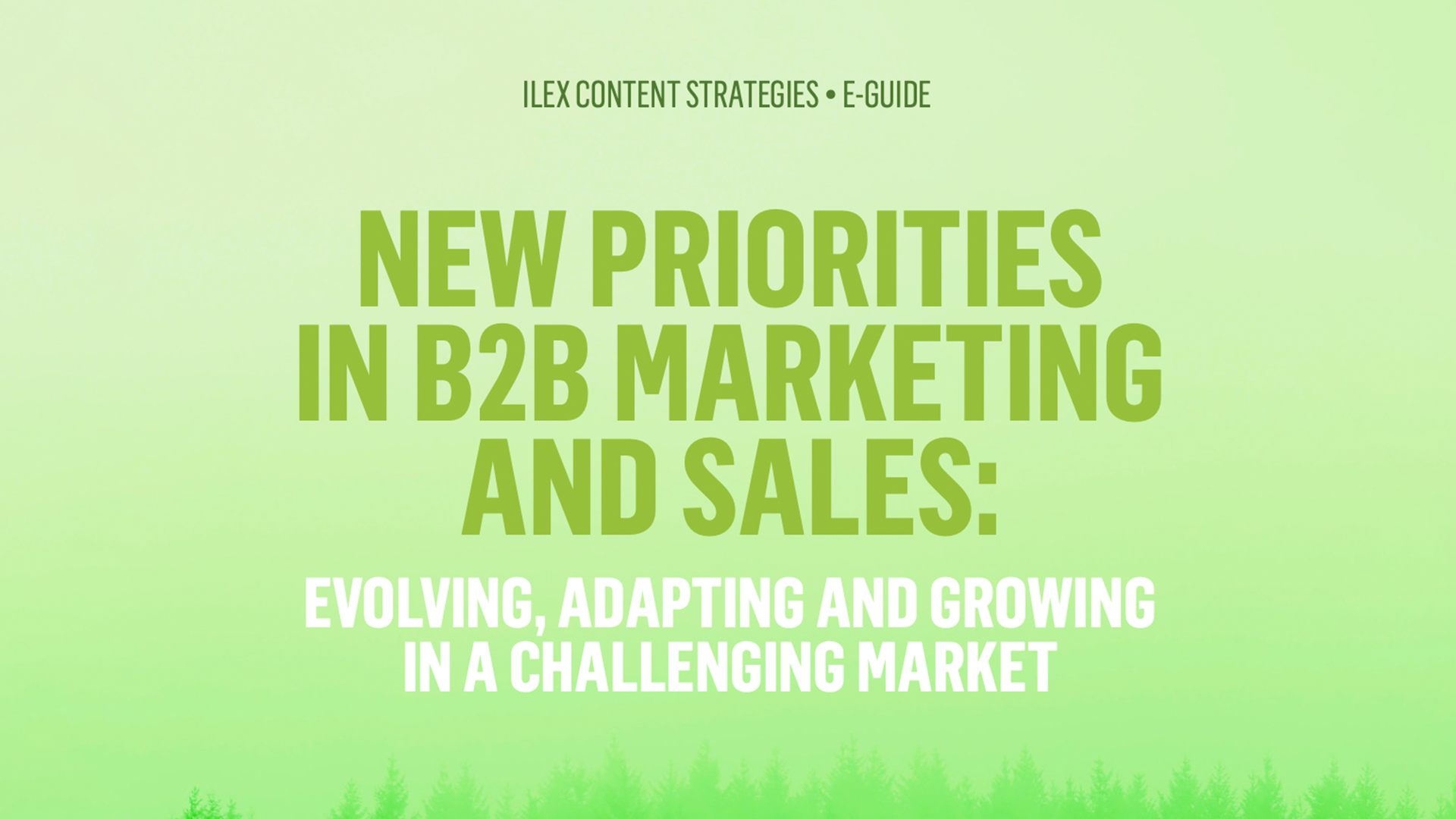 NEW PRIORITIES IN B2B MARKETING AND SALES: