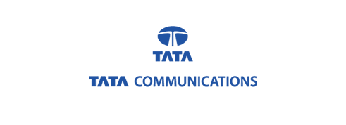 Tata Communications logo on a black background