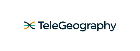 TeleGeography logo on a black background.