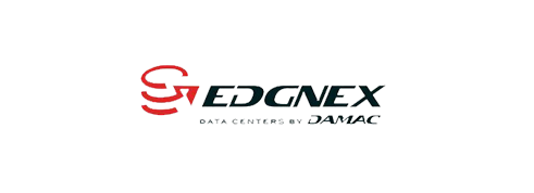 EdgNex logo with the text "Data Centers by DAMAC" underneath.