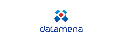 Dalomena logo with blue and red diamond shape above the company name.