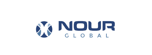 Nour Global logo with a circular emblem and text.