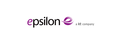 Epsilon logo with purple stylized 'e' and black text 'at a company'