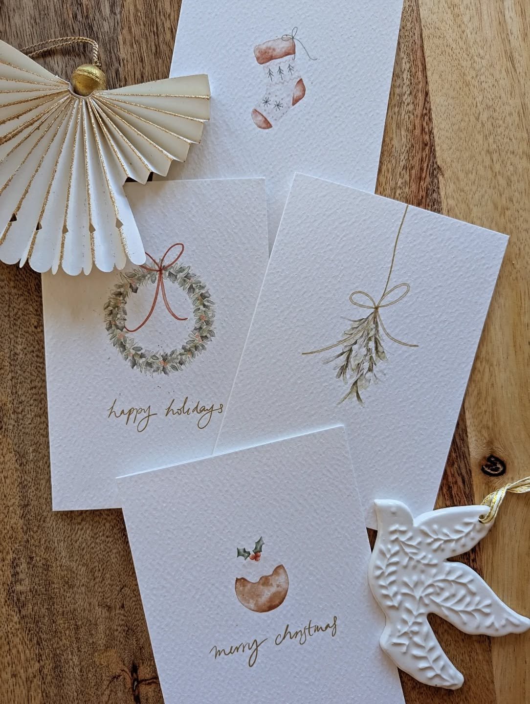 ✨ This holiday season, send a little piece of art with your Christmas wishes ✨

Each of these Christmas cards is hand-illustrated and printed on textured paper &mdash; perfect for sharing a heartfelt note or adding a special touch to your gifts. 🎄💌