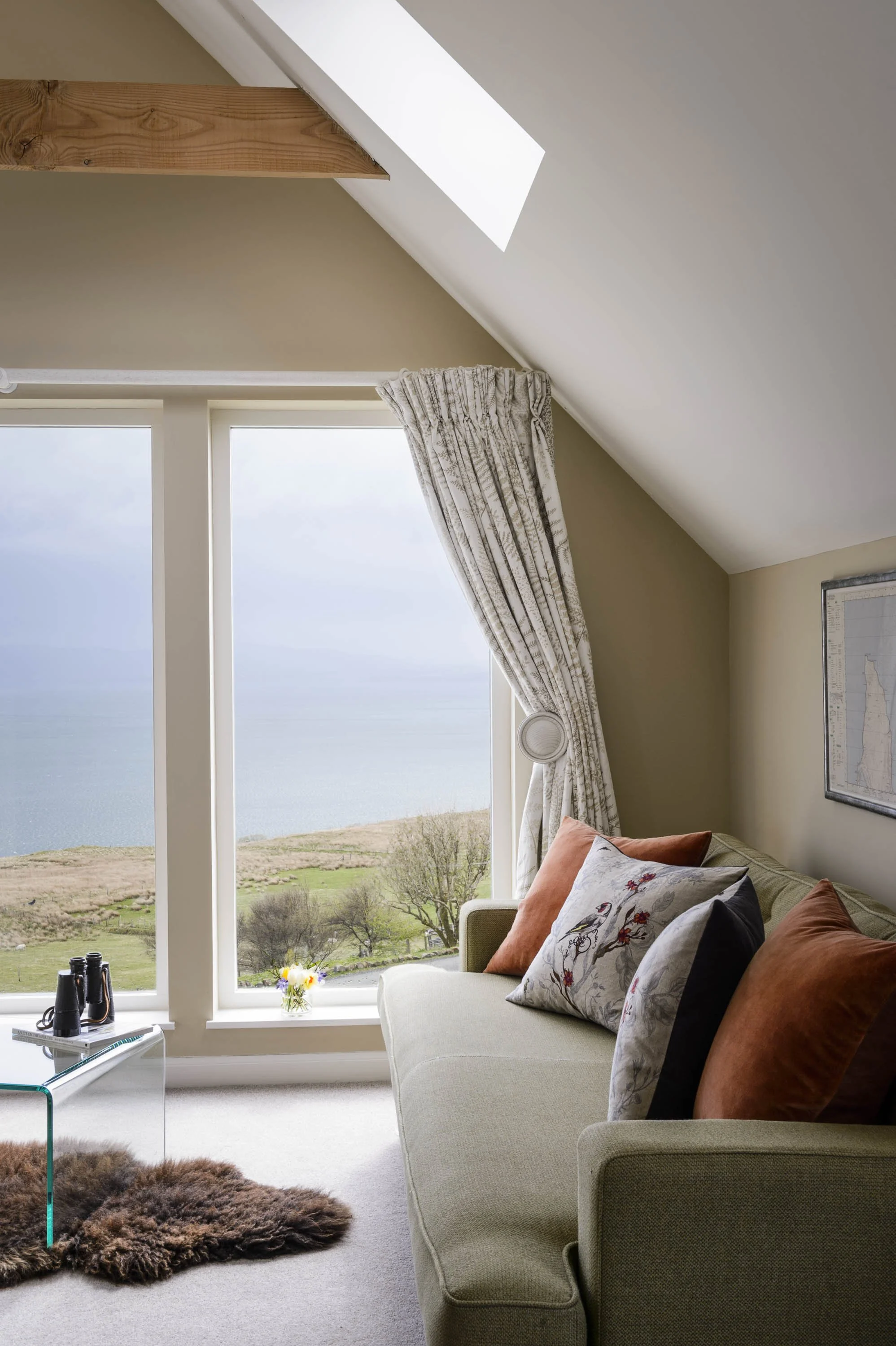 Carpentry, joinery and plastering within a garden room.