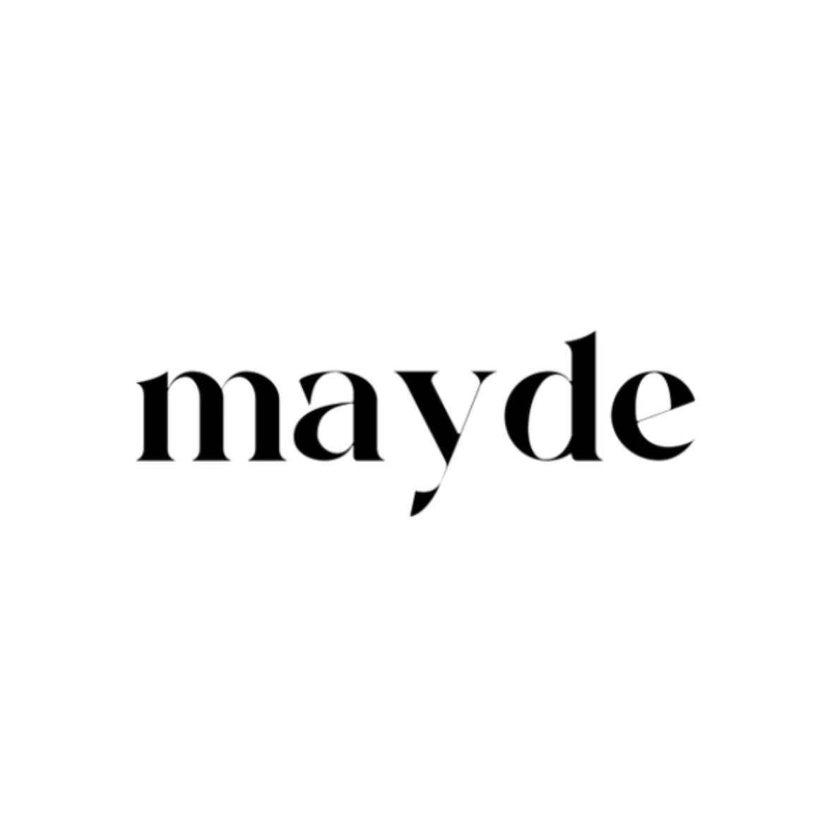 The word 'mayde' written in black lowercase letters on a white background.