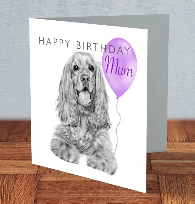 Cocker Spaniel - Mum Birthday card
