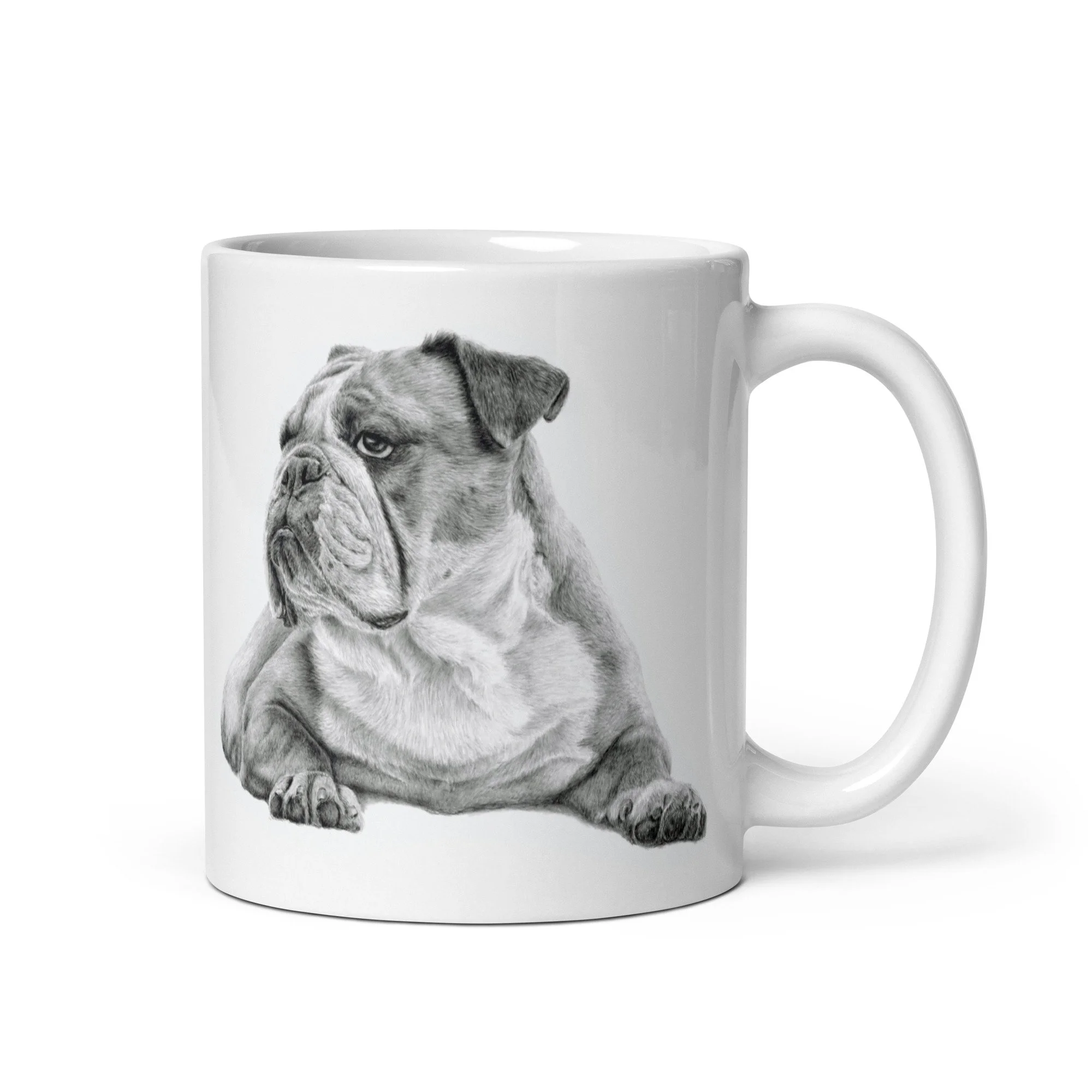 British Bulldog 11oz ceramic mug featuring original artwork by UK artist Matt Lloyd.