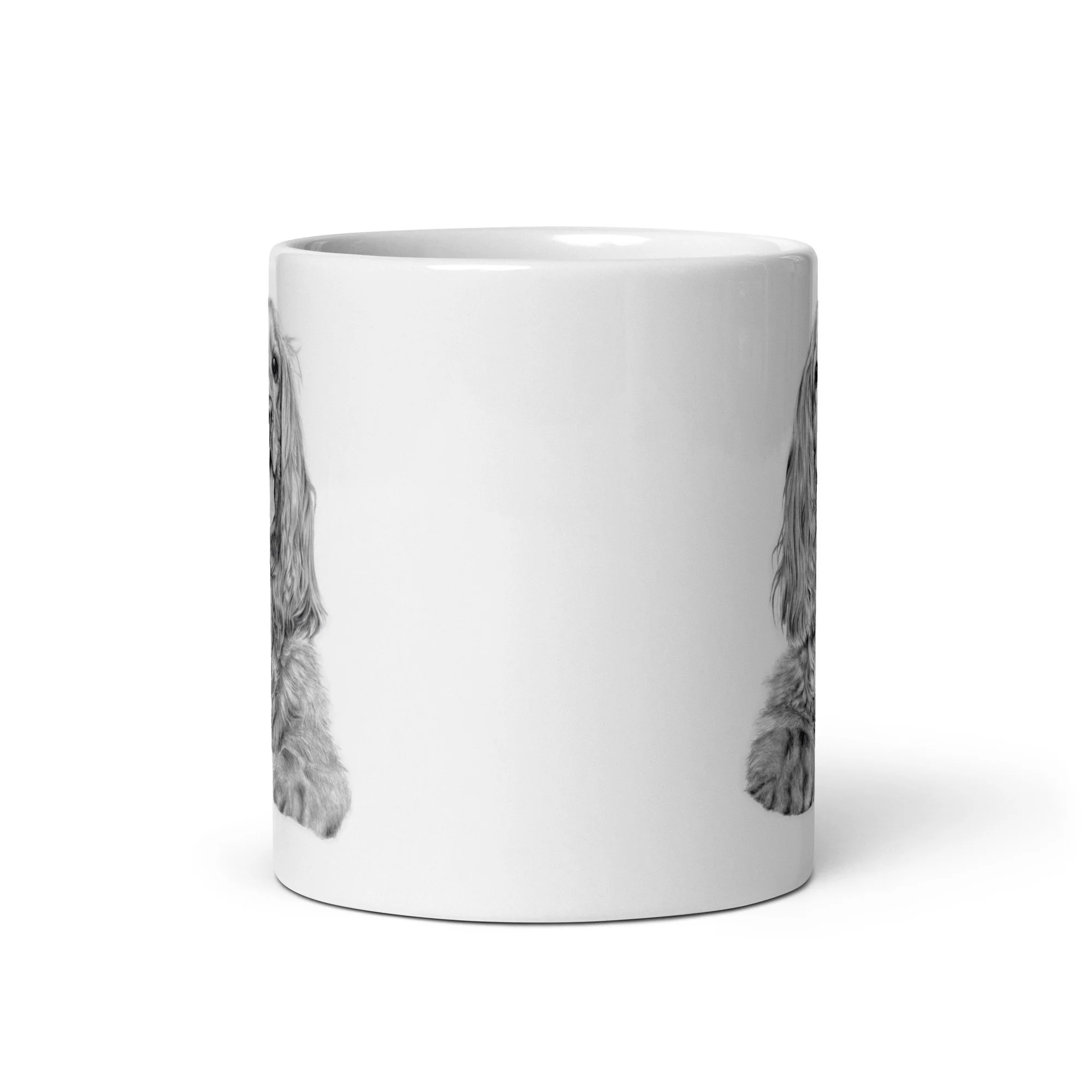 11oz Cavalier King Charles Spaniel ceramic mug, lead and BPA-free, perfect as a dog lover gift.